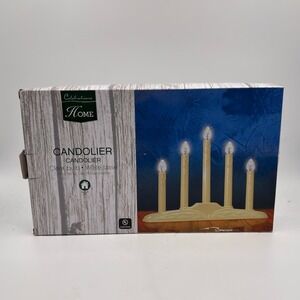 Celebrations At Home Candolier Clear Bulb White Base Electric Candle‎ Lamp
